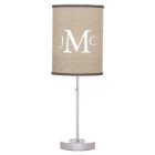 Custom wedding couple monogram rustic chic linen
