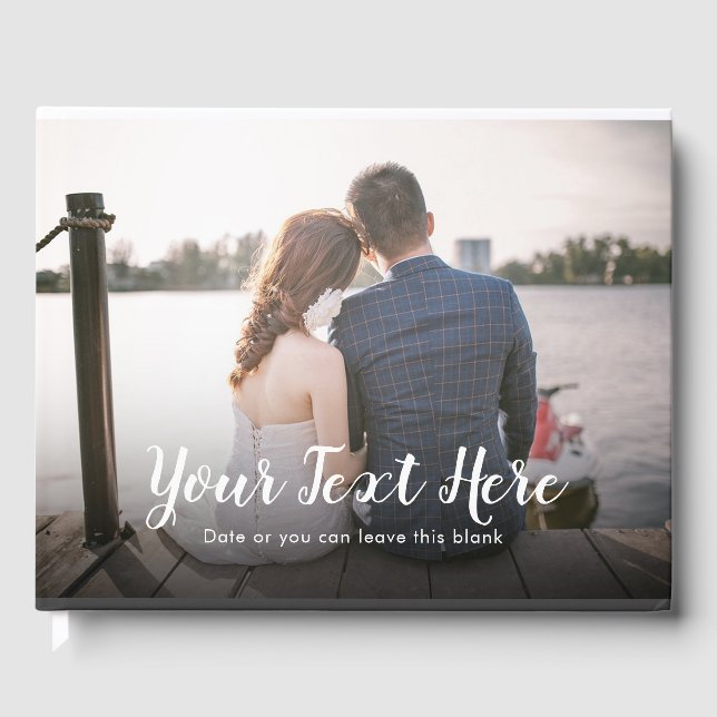 Custom Wedding Day Photo Guest Book (Front)