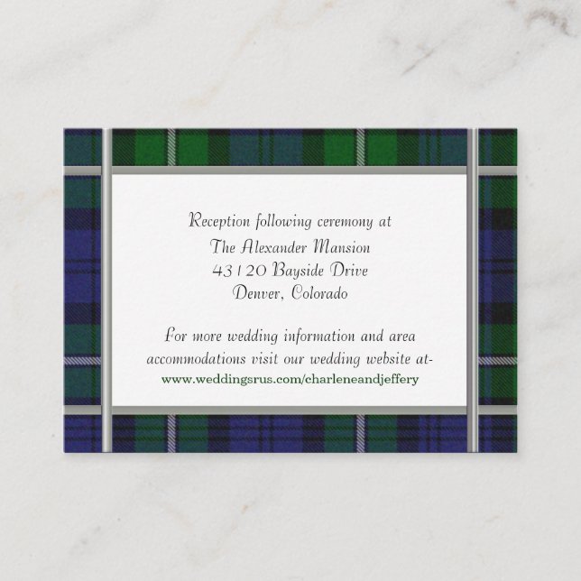 Custom Wedding Enclosure Card (Front)