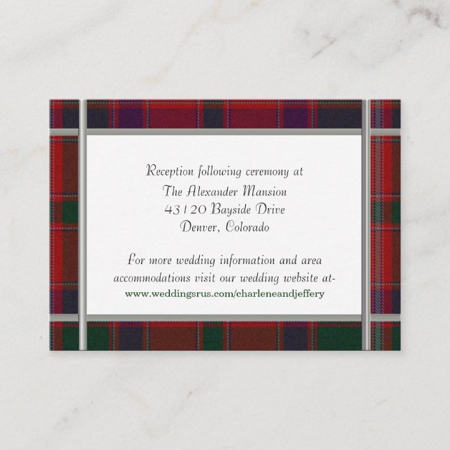 Custom Wedding Enclosure Card (Front)