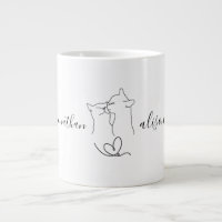 Custom Wedding Engagement Party Cats Couple Gift