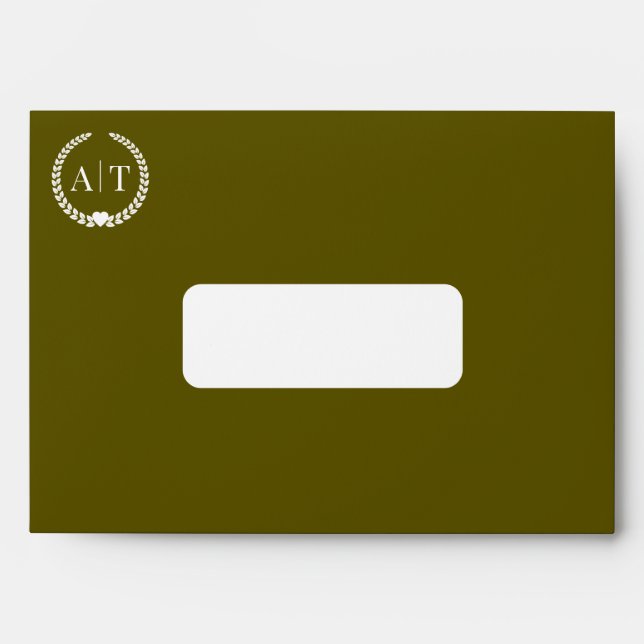 Custom Wedding Envelopes with Return Address (Front)