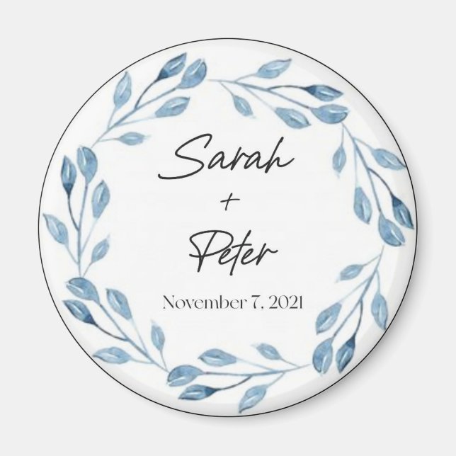 Custom wedding favour magnets, Personalized magnet (Front)