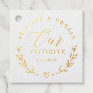 Custom Wedding Favour Our Favourite Foil Favour Ta Favour Tags