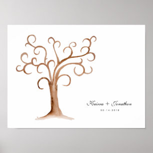 Custom Wedding Fingerprint Tree Guest Book
