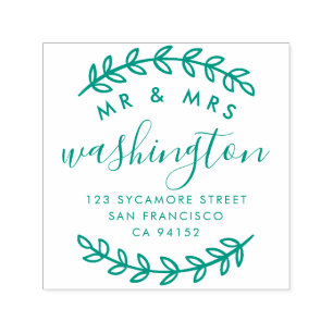 Custom Wedding   Future Mr & Mrs Return Address Self-inking Stamp