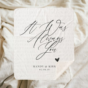 Custom Wedding Gift for Couple – Anniversary  Sherpa Blanket