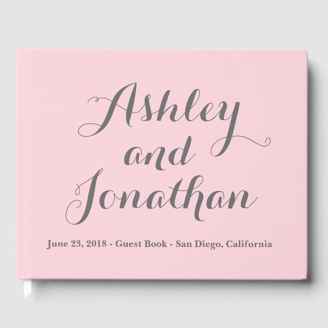 Custom Wedding Guest Book Personalized Guest Book (Front)