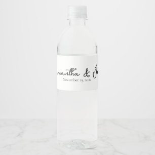 Custom Wedding Guest Water Bottle Label