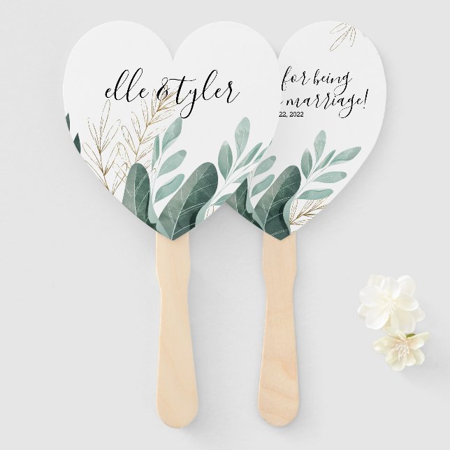 Custom Wedding Hand Fans (Front and Back)