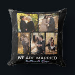 Custom Wedding Home Decor Throw Pillow<br><div class="desc">Celebrate the joy of your new beginning with the "WE ARE MARRIED" Personalized Throw Pillow – a timeless keepsake designed to add both romance and comfort to your home. This bespoke throw pillow is crafted using high-quality, soft-touch fabric, ensuring a luxurious feel and durability for everyday use. Its classic design...</div>