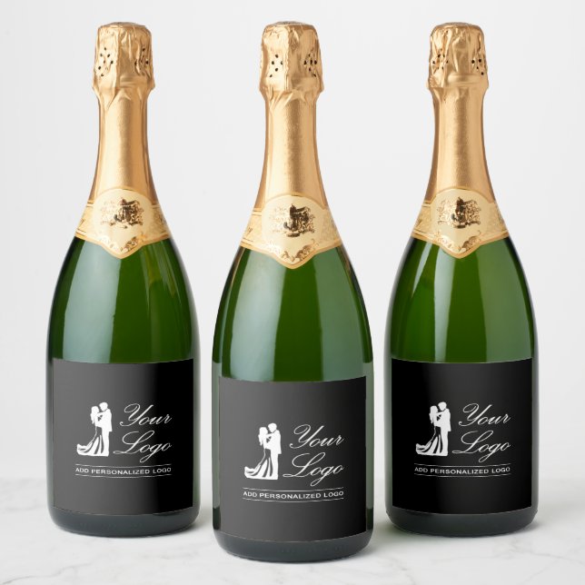 Custom Wedding Idea Personalized Photo Design Sparkling Wine Label (Bottles)