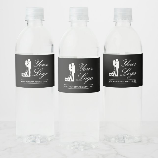 Custom Wedding Idea Personalized Photo Design Water Bottle Label (Bottles)