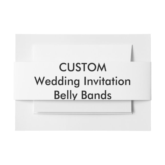 Custom Wedding Invitation Belly Bands Wraps Invitation Belly Band (Front Example)