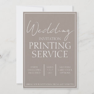 Custom Wedding Invitation Print Services