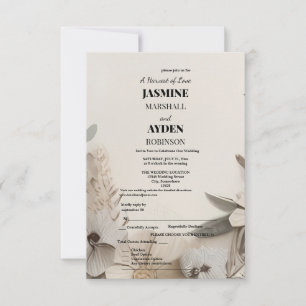 Custom Wedding Invitations Boho, Photo & Floral