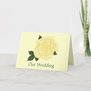 Custom Wedding Invitations Cards, Yellow Rose