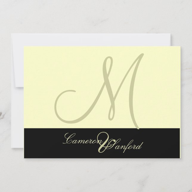 Custom Wedding Invitations Monogram (Front)