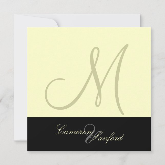 Custom Wedding Invitations Monogram (Front)