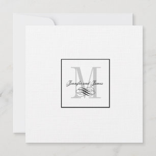 Custom Wedding Invitations Monogram Names Logo