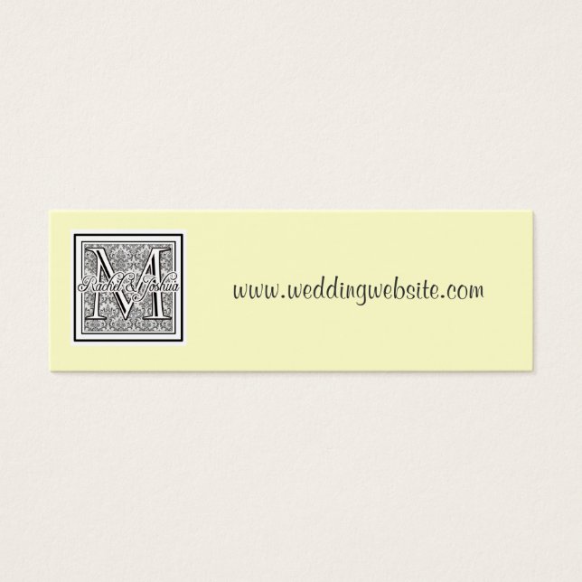 Custom wedding logo website card (Front)