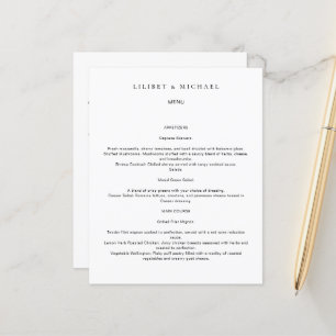 CUSTOM WEDDING MENU TEMPLATE - ADD COLOR/IMAGES
