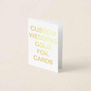 Custom Wedding Mini Personalized Gold Foil Card