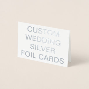 Custom Wedding Mini Personalized Silver Foil Card