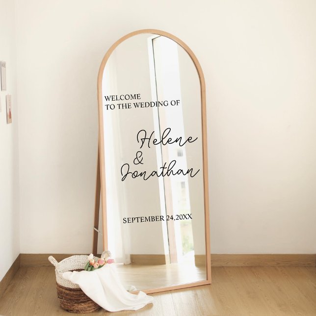 Custom Wedding Mirror Decal, Shower, Parties, Window Cling (Creator Uploaded)