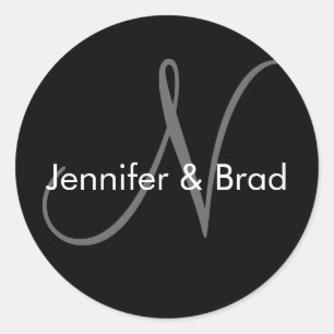 Custom Wedding Monogram Favour & Envelope Sticker