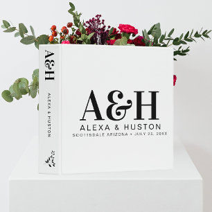Custom Wedding Monogram Planning Keepsake Album Binder