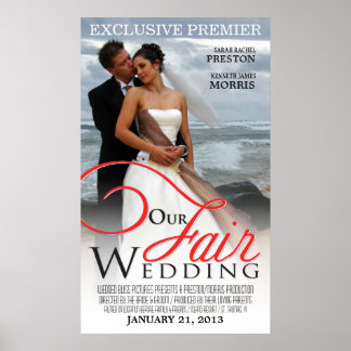 Custom Wedding Movie Poster Photo Template