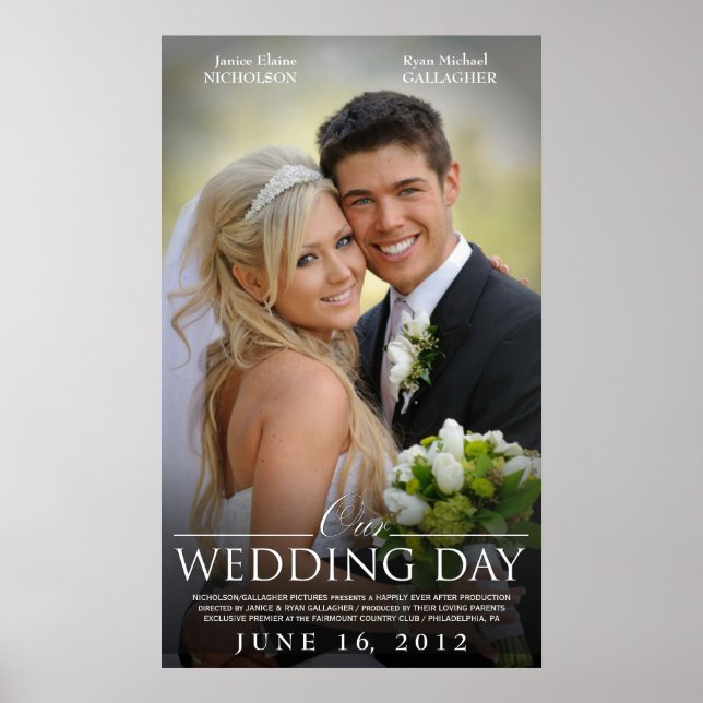 Custom Wedding Movie Poster Template (Front)