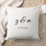 Custom Wedding Name Throw Pillow – Personalized<br><div class="desc">Celebrate love with a custom embroidered pillow featuring the couple’s names and wedding date. Perfect for weddings,  anniversaries,  or bridal showers,  this pillow is a unique keepsake to cherish forever. Soft,  stylish,  and romantic – it adds warmth to any home décor.</div>