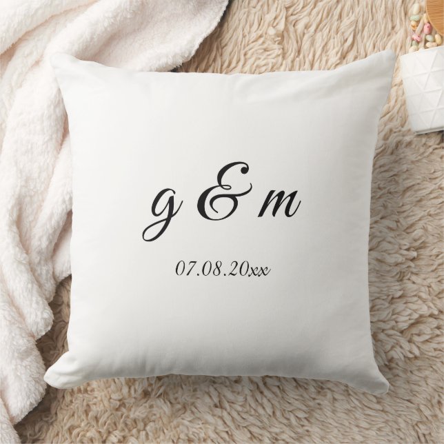 Custom Wedding Name Throw Pillow – Personalized  (Blanket)