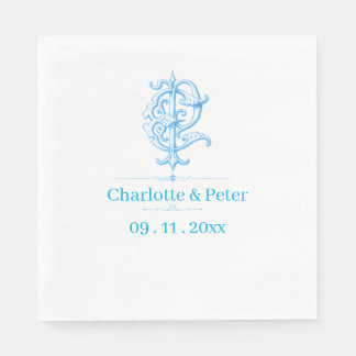Custom Wedding Names & Date | Luxury Reception Napkin