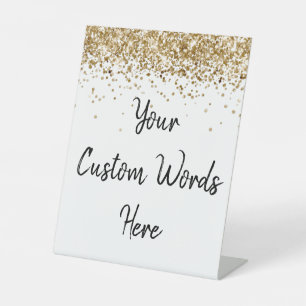 Custom Wedding Personalized Your Text Here Party Pedestal Sign