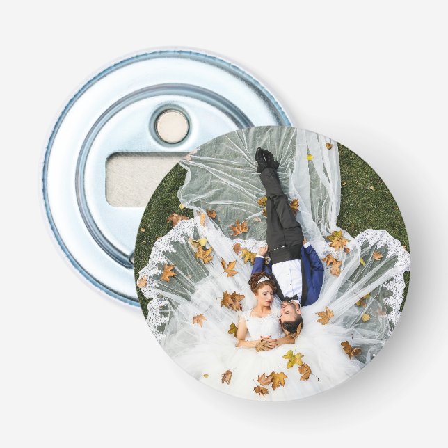 Custom Wedding Photo Bottle Opener (Front)