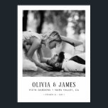 Custom Wedding Photo & Details Museum Style Poster<br><div class="desc">Commemorate your most meaningful moments with this museum-style custom wedding photo poster, designed to transform any favourite photo into timeless, gallery-inspired wall art. Featuring a large central image bordered by a clean white matte and classic typography, this minimalist poster layout is ideal for weddings, engagements, anniversaries, or any cherished memory....</div>