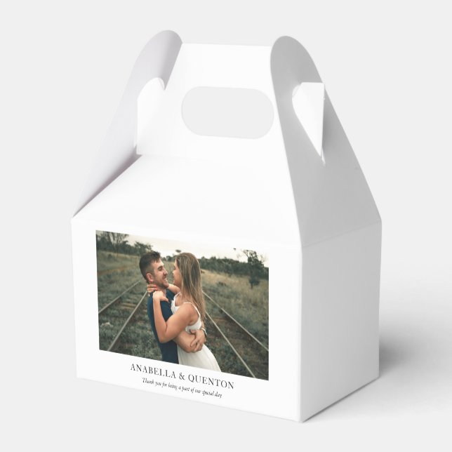 Custom Wedding Photo  Favor Box (Front Side)