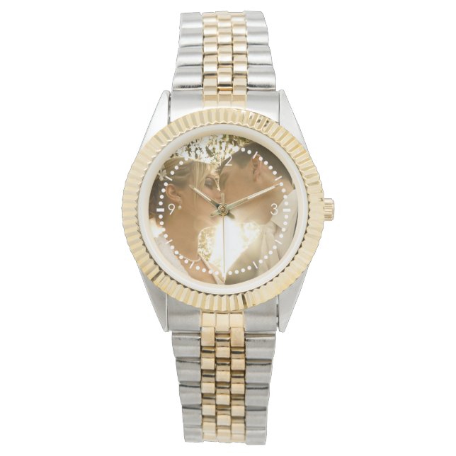 Custom Wedding Photo Keepsake Watch (Front)