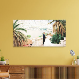 Custom Wedding Photo Long Landscape Canvas Print