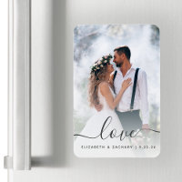 Custom Wedding Photo Love Grey Script