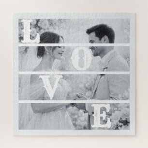Custom Wedding Photo "LOVE" Jigsaw Puzzle