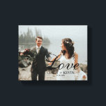 Custom Wedding Photo Love Name or Family Name Canvas Print<br><div class="desc">Custom Wedding Photo Love Name or Family Name Canvas Print</div>