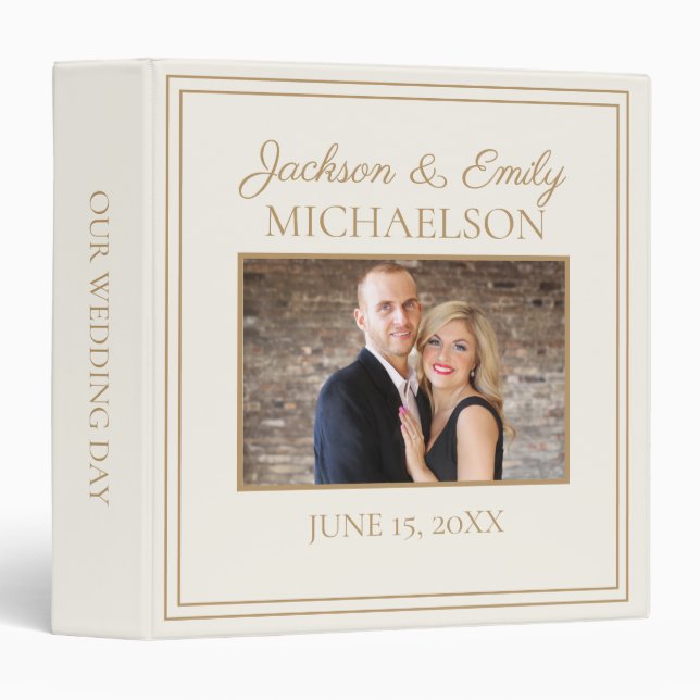 Custom Wedding Photo Memory Keepsake Binder (Front/Spine)