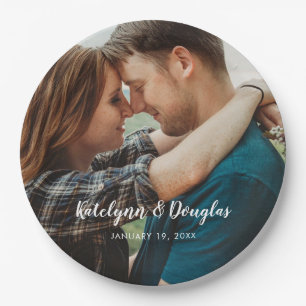 Custom Wedding Photo Paper Plate