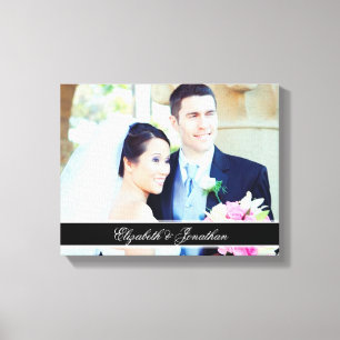 Custom Wedding Photo Personalized Canvas Art