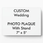 Custom Wedding Photo Plaque 7" x 5"