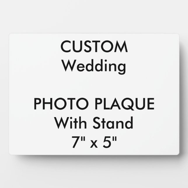 Custom Wedding Photo Plaque 7" x 5" (Front)